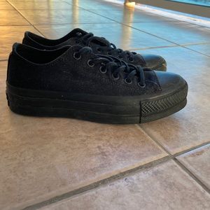Black platform converse
